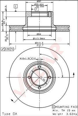 Villar 628.1720 - Kočioni disk www.molydon.hr