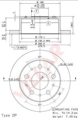 Villar 628.2094 - Kočioni disk www.molydon.hr