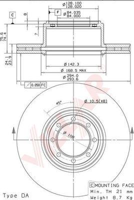 Villar 628.2050 - Kočioni disk www.molydon.hr