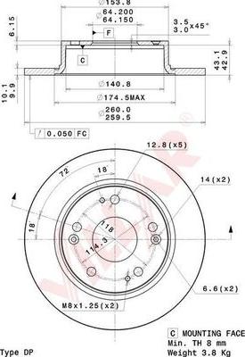 Villar 628.2069 - Kočioni disk www.molydon.hr