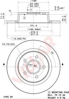 Villar 628.2067 - Kočioni disk www.molydon.hr