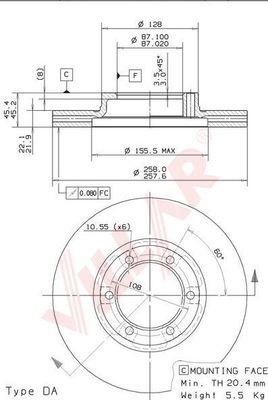 Villar 628.2080 - Kočioni disk www.molydon.hr