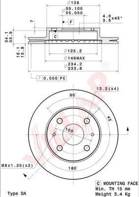 Villar 628.2088 - Kočioni disk www.molydon.hr