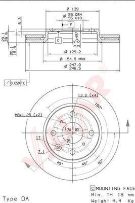 Villar 628.2022 - Kočioni disk www.molydon.hr