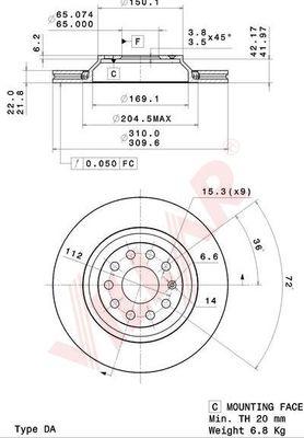 Villar 628.2077 - Kočioni disk www.molydon.hr