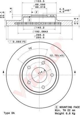 Villar 628.2191 - Kočioni disk www.molydon.hr