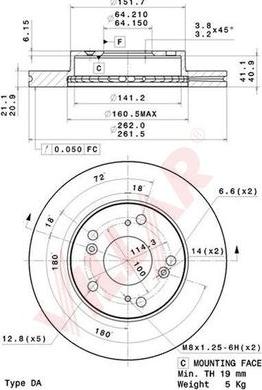 Villar 628.2192 - Kočioni disk www.molydon.hr