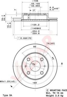 Villar 628.2197 - Kočioni disk www.molydon.hr