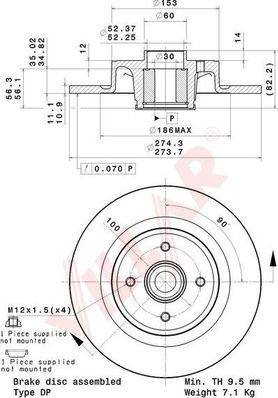 Villar 628.2146 - Kočioni disk www.molydon.hr