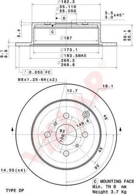 Villar 628.2140 - Kočioni disk www.molydon.hr