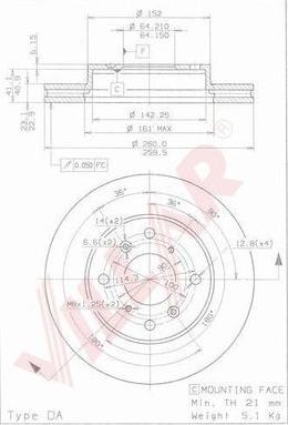 Protechnic PRD2412 - Kočioni disk www.molydon.hr