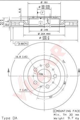 Villar 628.2169 - Kočioni disk www.molydon.hr