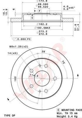 Villar 628.2102 - Kočioni disk www.molydon.hr