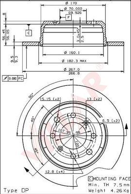 Villar 628.2119 - Kočioni disk www.molydon.hr