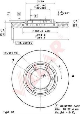 Villar 628.2116 - Kočioni disk www.molydon.hr