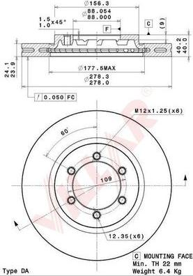 Villar 628.2117 - Kočioni disk www.molydon.hr