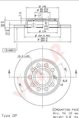 Villar 628.2139 - Kočioni disk www.molydon.hr