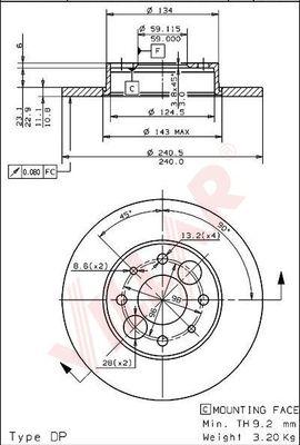 Villar 628.2123 - Kočioni disk www.molydon.hr