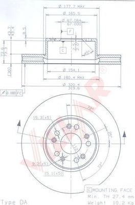 Villar 628.2174 - Kočioni disk www.molydon.hr