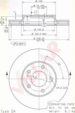 Villar 628.2175 - Kočioni disk www.molydon.hr