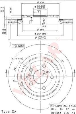 Villar 628.2177 - Kočioni disk www.molydon.hr