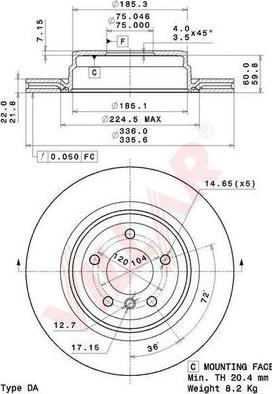 Villar 628.2200 - Kočioni disk www.molydon.hr