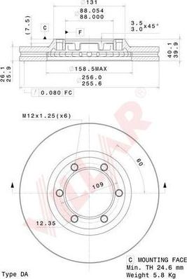 Villar 628.2203 - Kočioni disk www.molydon.hr