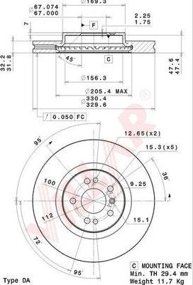 Villar 628.2207 - Kočioni disk www.molydon.hr