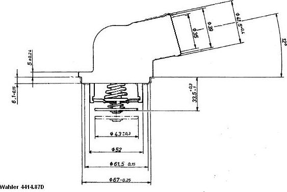 WAHLER 4414.87D - Termostat, rashladna tekućinu www.molydon.hr