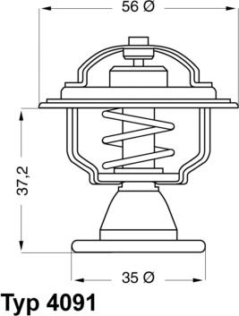 WAHLER 4091.82D - Termostat, rashladna tekućinu www.molydon.hr