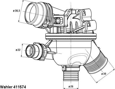 WAHLER 411574.102D - Termostat, rashladna tekućinu www.molydon.hr