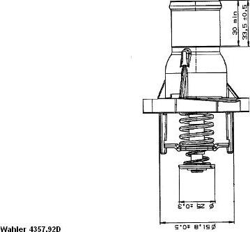 WAHLER 4357.92D - Termostat, rashladna tekućinu www.molydon.hr