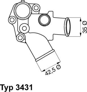 WAHLER 3431.80D - Termostat, rashladna tekućinu www.molydon.hr