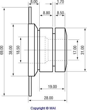 WAI 28-94850 - Klizni prsten, alternator www.molydon.hr