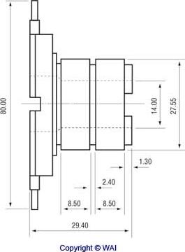 WAI 28-81852 - Klizni prsten, alternator www.molydon.hr