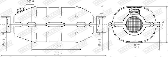 Walker 66925 - Katalizator, univerzalni www.molydon.hr