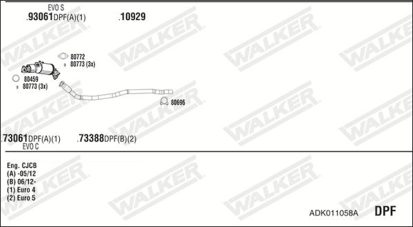 Walker ADK011058A - Ispušni sistem www.molydon.hr