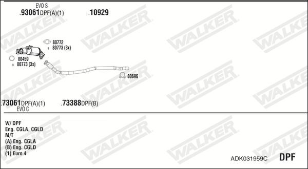 Walker ADK031959C - Ispušni sistem www.molydon.hr