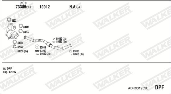 Walker ADK031959E - Ispušni sistem www.molydon.hr