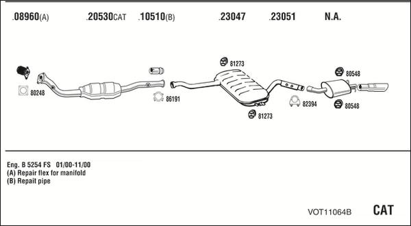 Walker VOT11064B - Ispušni sistem www.molydon.hr