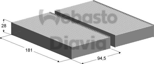 Webasto 82D0325141A - Filter kabine www.molydon.hr