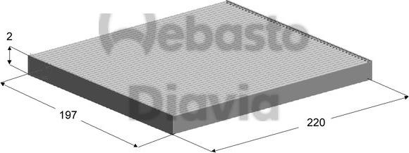 Webasto 82D0325148A - Filter kabine www.molydon.hr