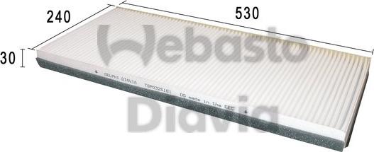 Webasto 82D0325161A - Filter kabine www.molydon.hr