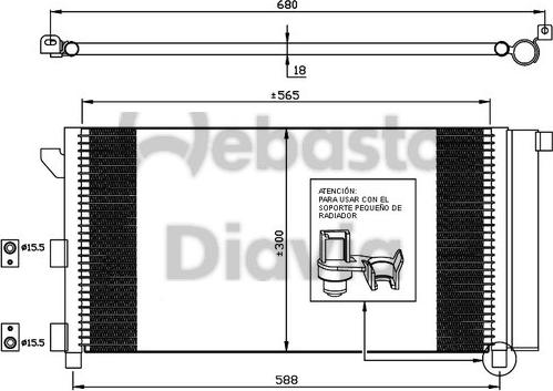 Webasto 82D0225553A - Kondenzator, klima-Uređaj www.molydon.hr