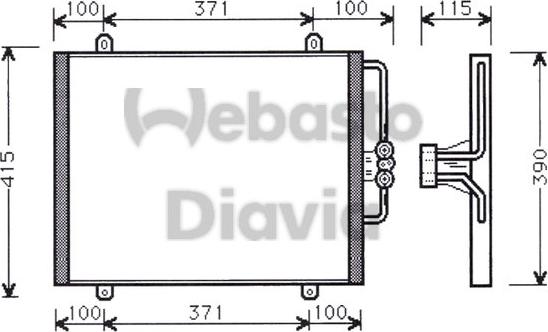 Webasto 82D0225065B - Kondenzator, klima-Uređaj www.molydon.hr