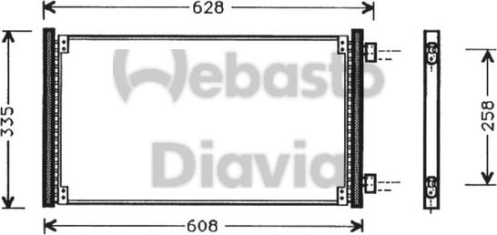 Webasto 82D0225268A - Kondenzator, klima-Uređaj www.molydon.hr