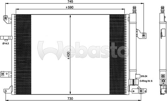 Webasto 82D0226252MA - Kondenzator, klima-Uređaj www.molydon.hr