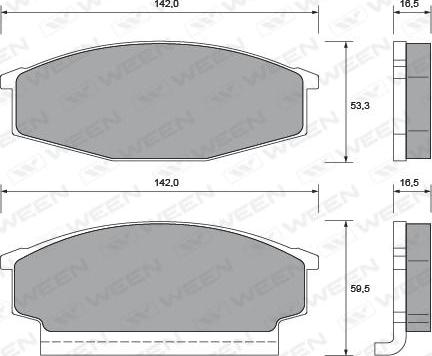 Ween 151-1417 - Komplet Pločica, disk-kočnica www.molydon.hr