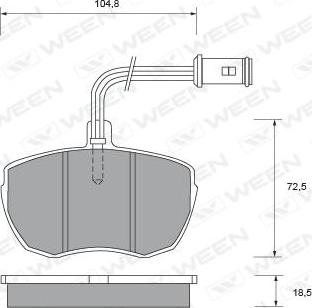 Unipart GBP663AF - Komplet Pločica, disk-kočnica www.molydon.hr