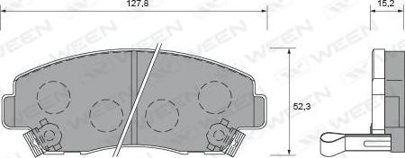 Ween 151-1528 - Komplet Pločica, disk-kočnica www.molydon.hr